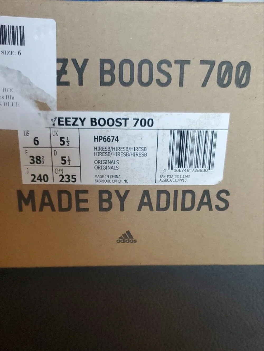 Yeezy Kids Blue and Black Wave Runner Sneakers